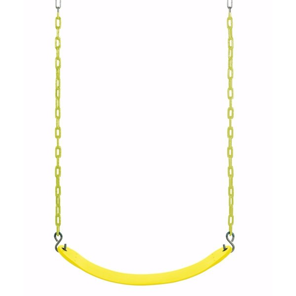 Swingan Belt Swing For All Ages - Vinyl Coated Chain - Yellow SW27VC-YL